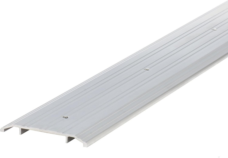 68338 5 In. X 1/2 In. X 72 In. Silver Aluminum Commercial Flat-Profile Threshold
