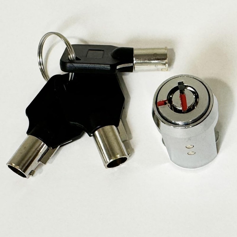 RiKey Security - Storage Cylinder Lock with 3 Tubular Keys for Roll-up Door U...