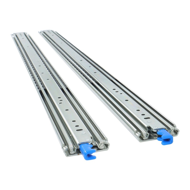 1 Pair Locking Drawer Slides 48 Inch Lock & Full Extension 500 lbs Load Capacity
