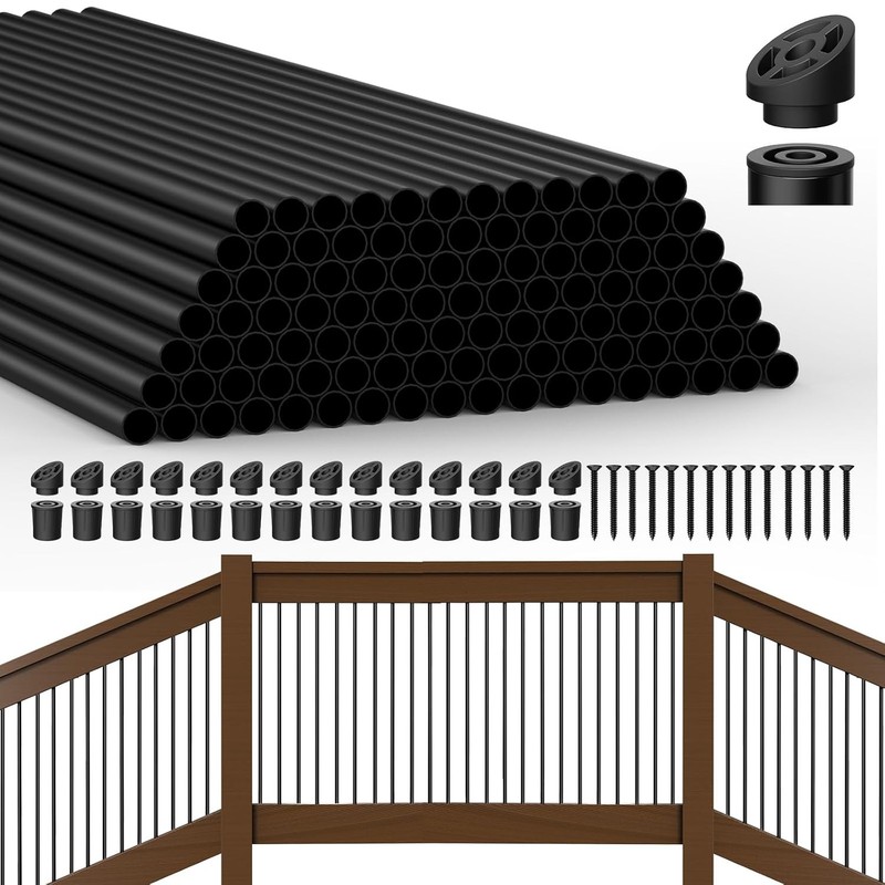 3/4 Deck Balusters HYPERGIANT 105 Pack 26 Inch Black