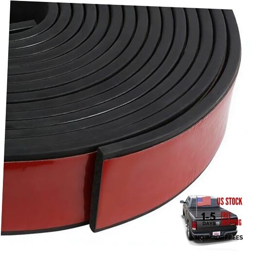 EPDM Rubber Topper Weather Stripping, 2" W x 0.25" H x 25' L Self-Adhesive