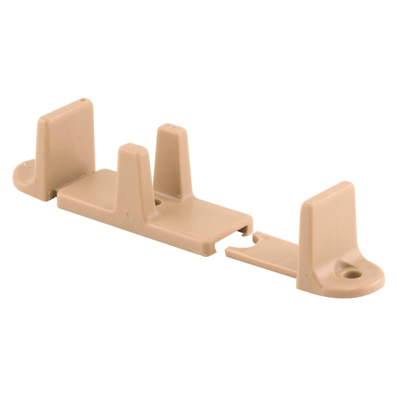 Prime-Line N 7316 Closet Door Adjustable Guide, 1 In. High (2 Pack) 1 in., Tan