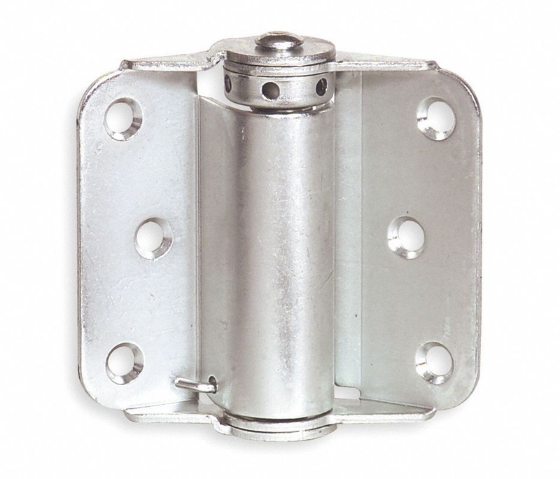 2-Pack Spring Hinge With Holes, Bright Zinc Finish, 1-1/4" x 2-29/32" 4PA75