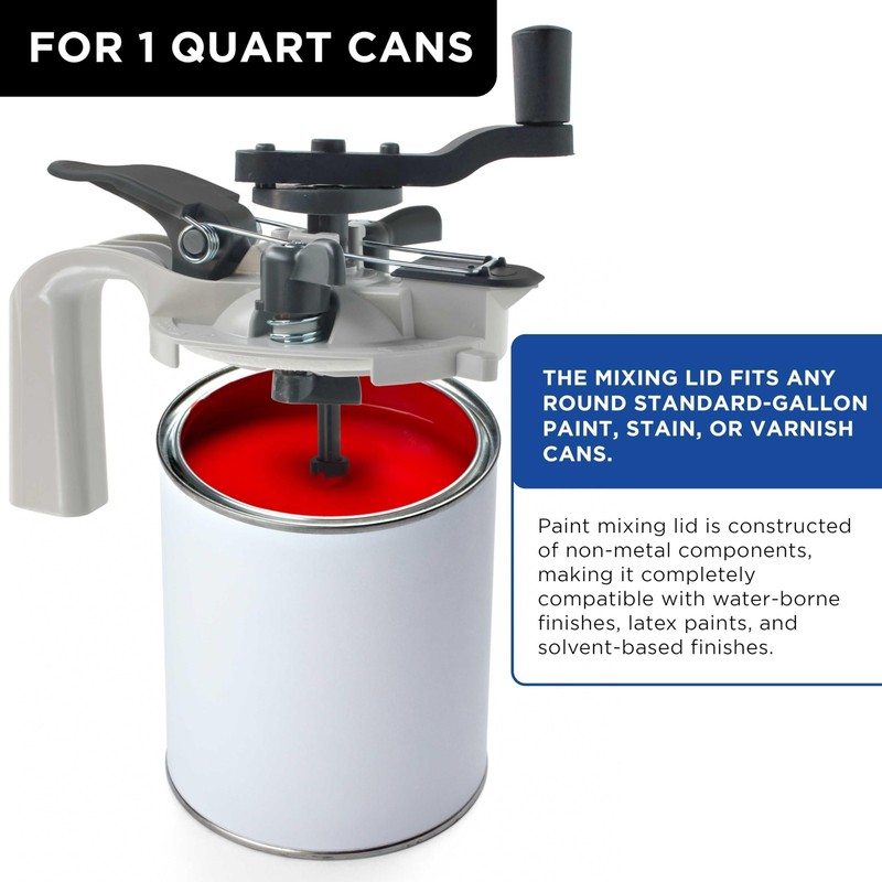 Master Elite Paint Can Mixing Lid & Pouring Spout, 1 Quart Size - Mix Blade f... gallery