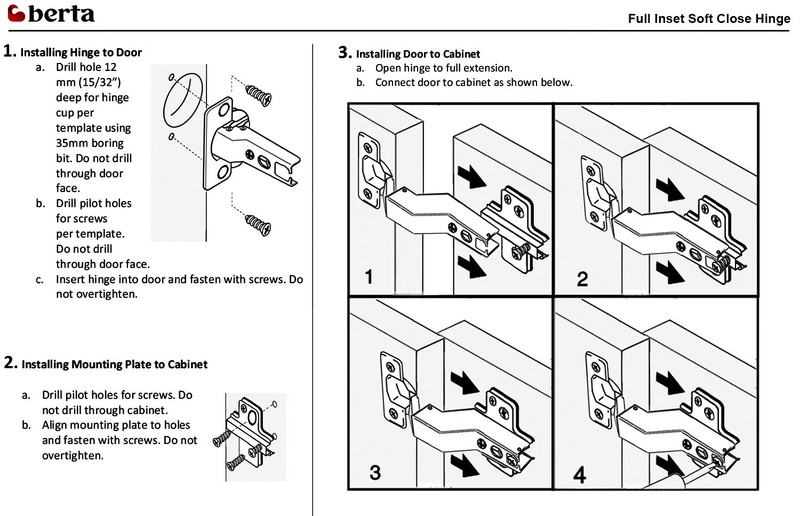 (40 Pieces) Soft Closing Frameless Inset Cabinet Door Hinges with Screws gallery