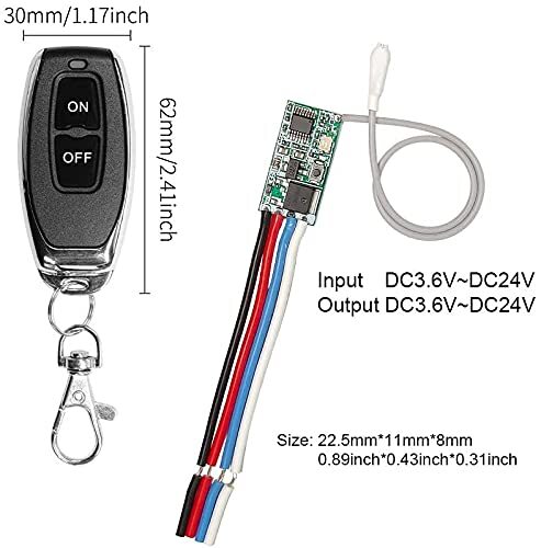 RODOT Mini Wireless Switch 433Mhz Remote Control Relay Switch DC 6V-24V 1CH C... gallery