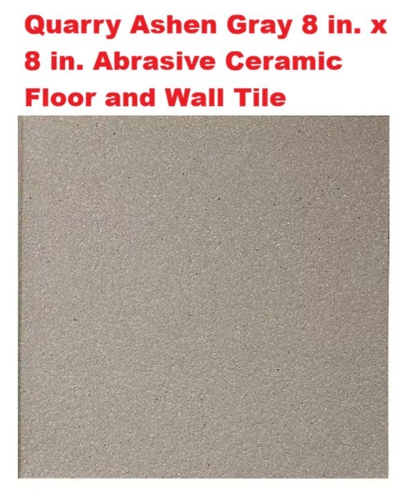 25 PC Daltile Quarry Ashen Gray 8 x 8 in Abrasive Ceramic Floor Tile 0T03881A