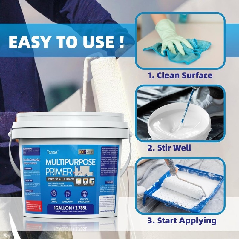 Multi-Purpose Primer Liquid Rubber RV Roof EPDM & TPO Primer with Gloves, 1 Gal gallery