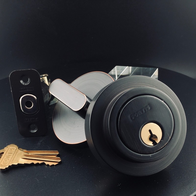 *MODERN ROUND DEADBOLT – OIL RUBBED BRONZE – US10B – JD60 – K1S – FTSSCRCDBUS12P