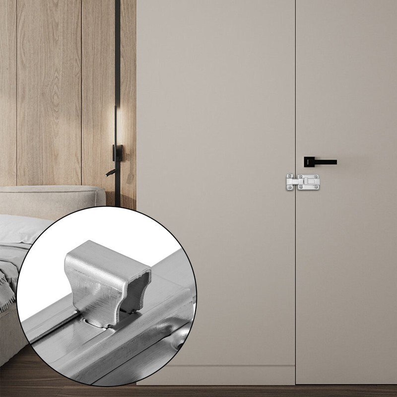 Double-Sided Sliding Door Latch Lock w/ Screws 4" Sec Bolt for Interior/Bathroom gallery