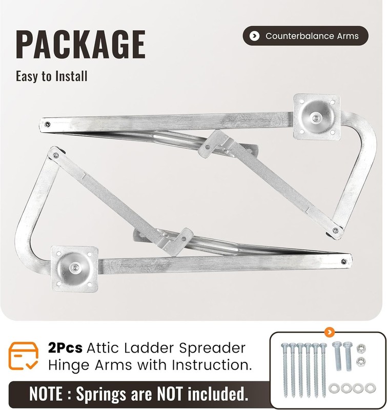55-2 Attic Ladder Hinge Arms Replacement for Werner Mk 5 WU2210 W2208 W2210 Z... gallery