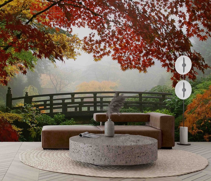 3D Tree Bridge Landscape Wallpaper Wall Murals Removable Wallpaper gallery