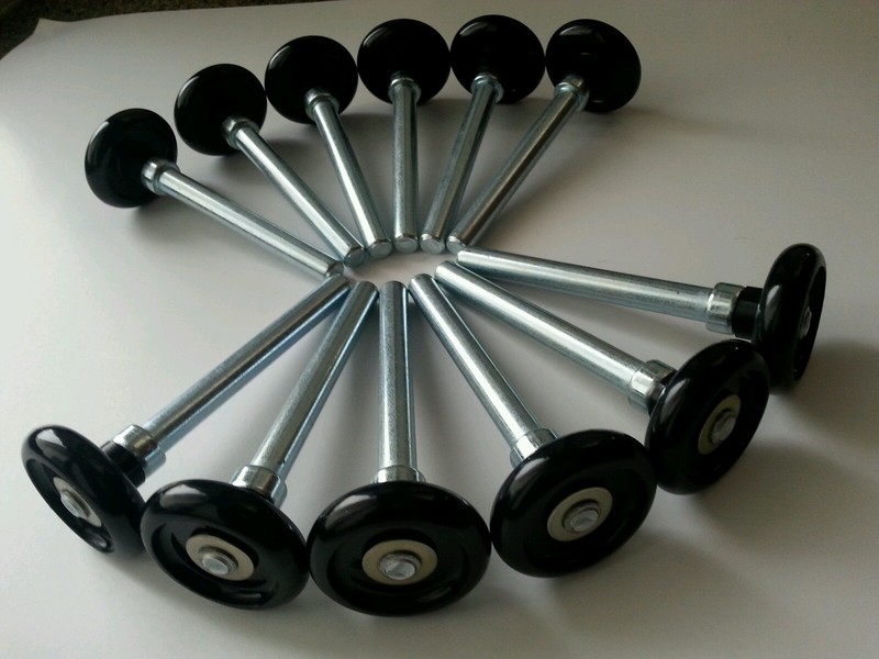 Black Nylon Garage Door Rollers – Wheels – Quiet Nylon -12 Qty