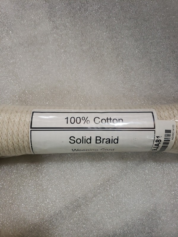 Weeping Cord, Solid Braided Cotton, 1/4-In. x 100-Ft. Size #8 gallery