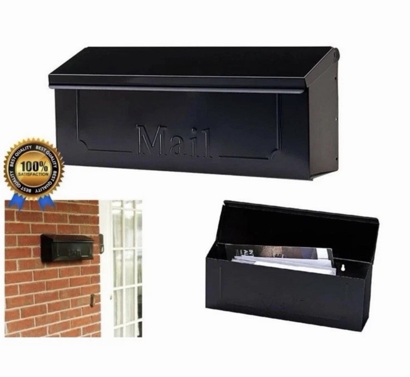 Gibraltar Mailboxes Townhouse Small Capacity Galvanized Steel Black, New! 🔥