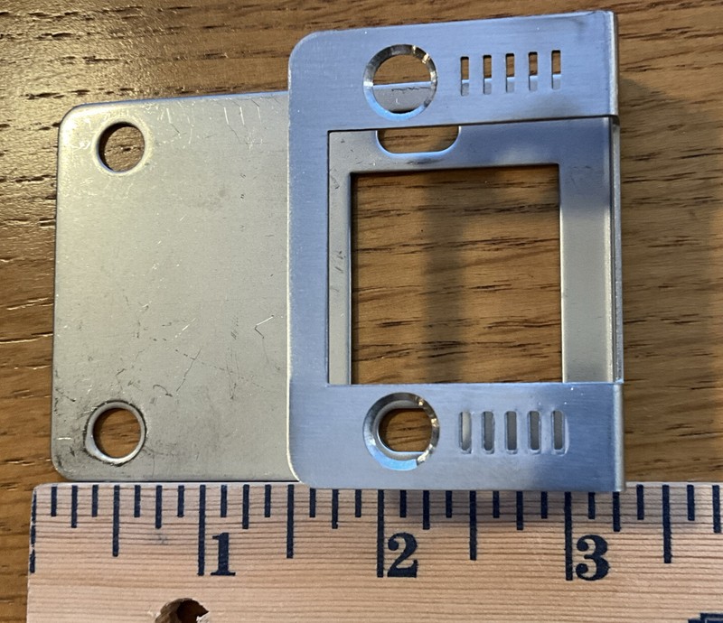2 Adjustable Security Strike plate for wood, steel or fiberglass doors (2 Pairs) gallery