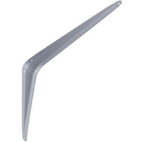 (3)-National Hardware 12 In. D. x 14 In. H. Gray Steel Shelf Bracket N172-619