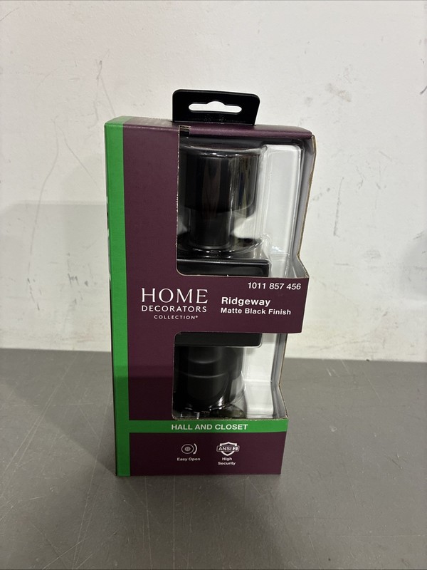 Home Decorators Ridgeway Hall/ Closet Door Knob Matte Black Finish 1011 857 456