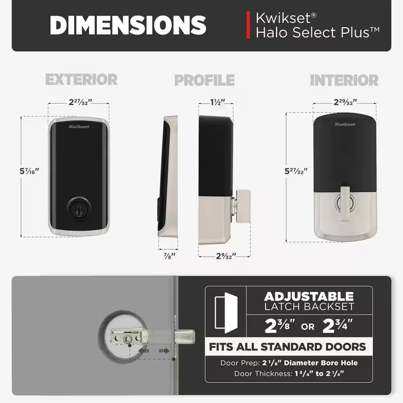 Halo Select plus Touchscreen Deadbolt Wi-Fi + Matter Smart Lock Apple Home Keys gallery