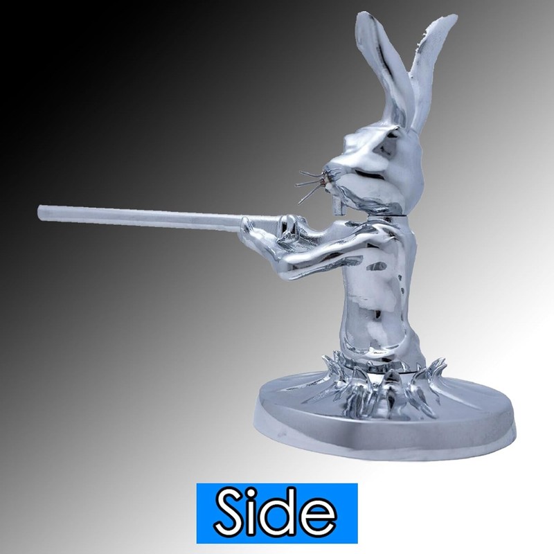 1PCS Rabbit Gunslinger Hood Ornament, Metal Car Truck Hood Ornament Sculpture Vi gallery