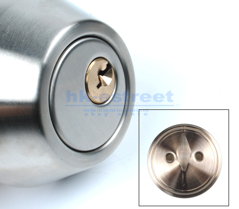 Single Sided Deadbolt Lock Entry Keyed Cylinder 3 Keys Exterior Door Satin Brass gallery