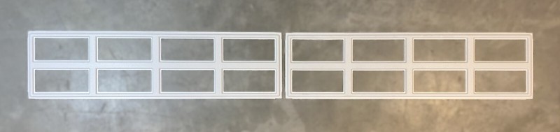 2 Clopay Stockton Replacement Inserts 39 1/16" x 10 9/16 Long Panel Garage White