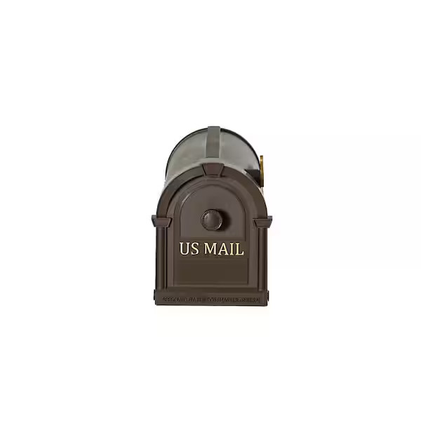 Postal Pro Post-Mount Hampton Mailbox in Bronze with Gold Lettering gallery