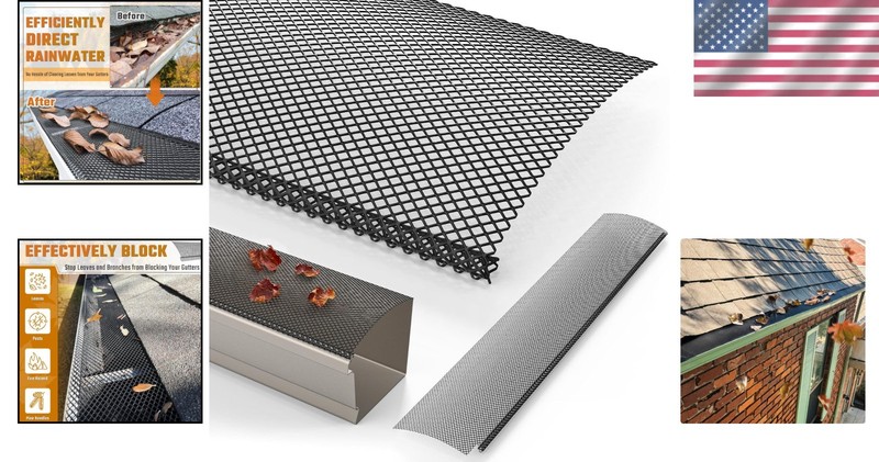 Efficient 40-Pack Lock-in Gutter Guards - Micro Mesh Steel Protection, 6”x120 ft gallery