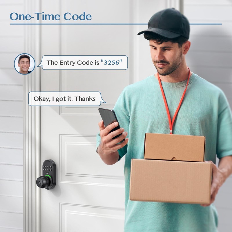 Keypad Door Knob Lock, Keyless Entry Digital Lock with Handle, Electronic Kno... gallery