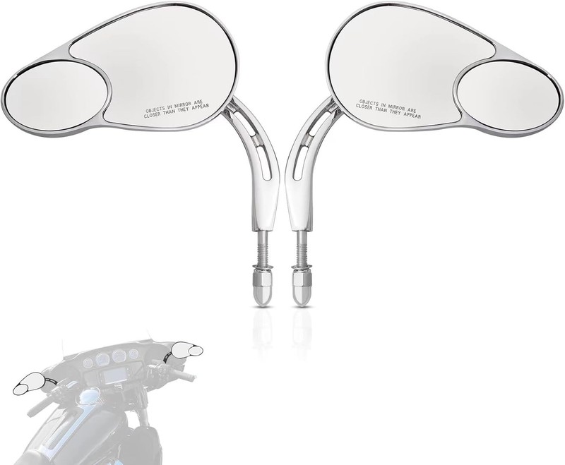 Rearview Mirrors,Split Vision Mirrors for Harley 1982-2025 Most Models Road King