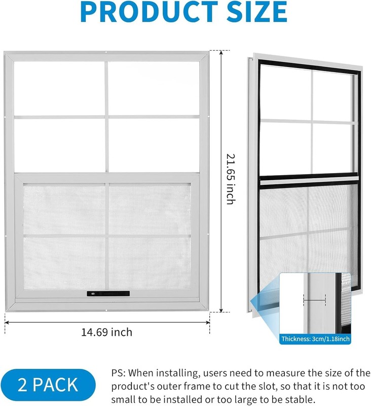 2 Pack Sliding Outdoor Storage Window,Aluminum Frame with Acrylic Panel & Screen gallery
