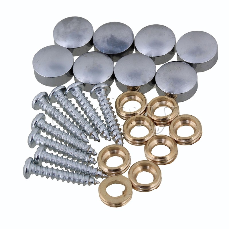 8pcs Silver Table Mirror Screw Solid Copper Screw 10mm for Furniture 10mm gallery