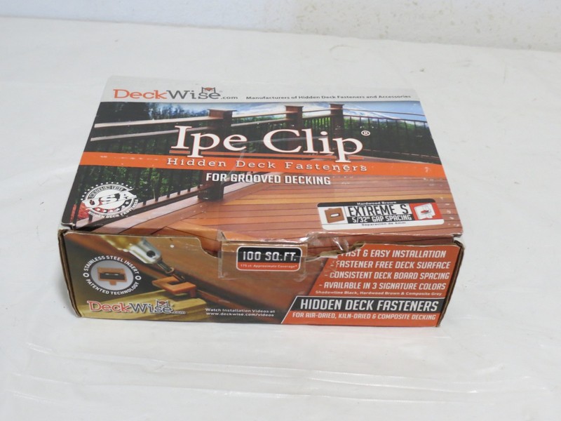 IPE Clip Hidden Deck Fasteners Extreme-S 5/32" Gap 175 Hardwood Brown 100 sq ft gallery
