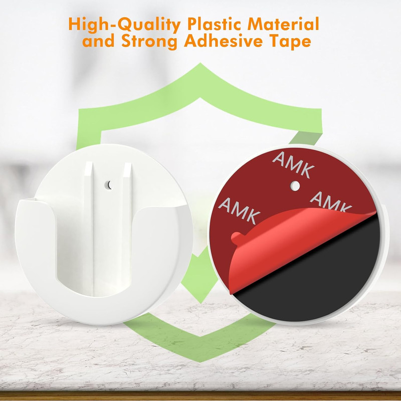 2 Pack Adhesive Wall Mount, Two Ways Easy Installation with Strong Tape and Scre gallery