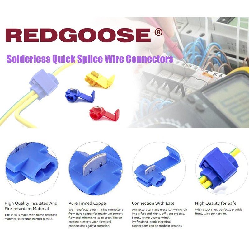 175PCS Solderless Quick Splice Wire Connectors, 2210 AWG Lock Snap Electrical... gallery