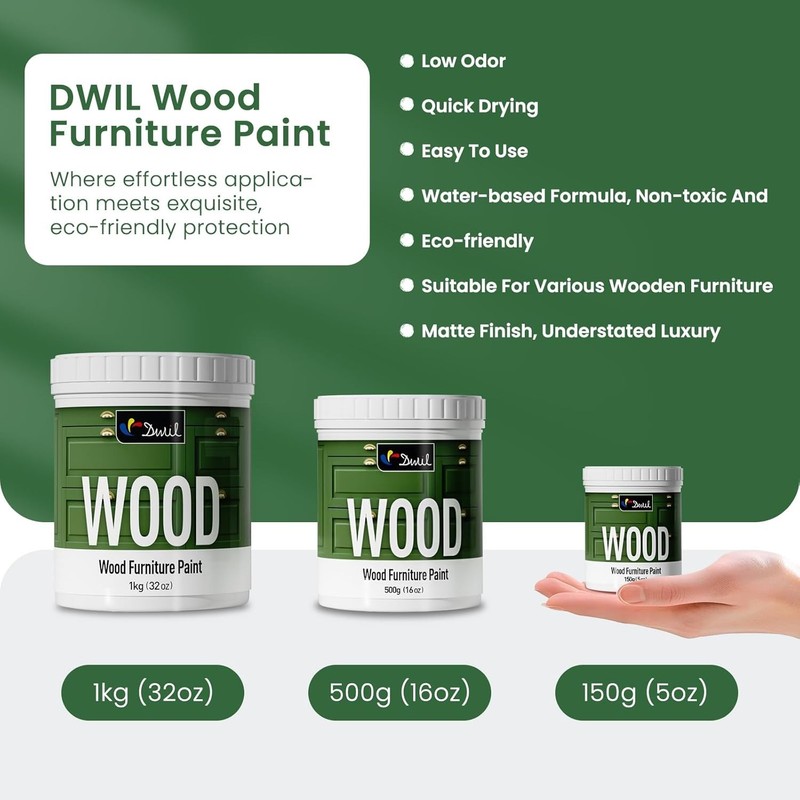 Indoor & Outdoor Matte Finish Acrylic Paint - Non-Toxic 16oz for Cabinets & More gallery