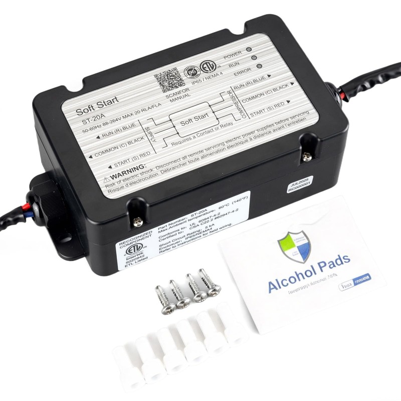 Soft Start for RV Air Conditioner, Upgraded HVAC RV AC Soft Start Kit