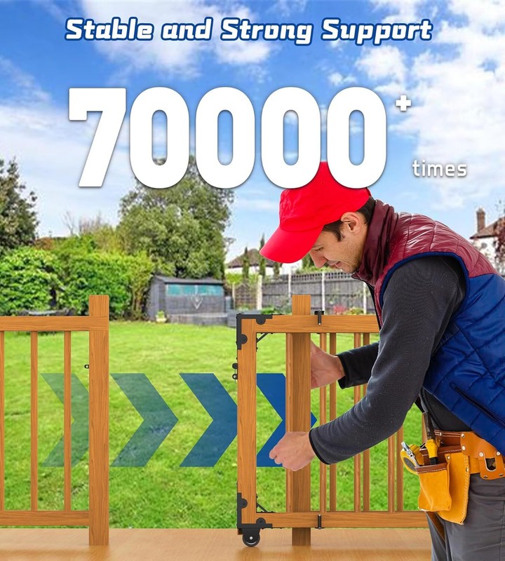 Sliding Gate Kit Heavy Duty Rolling Gate Hardware Kit for Wooden Gates, Backyard gallery