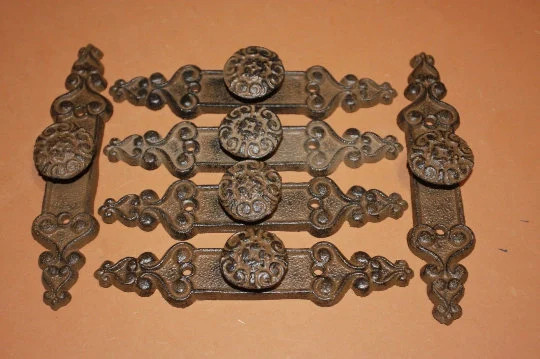 Rustic Country Kitchen Cabinets Hardware Pull Brown Cast Iron, HW-108 gallery