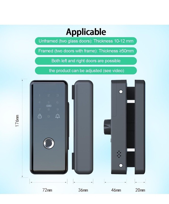 Smart Door Lock Fingerprint / APP / Password / Card / Key 5 In 1 WiFi gallery