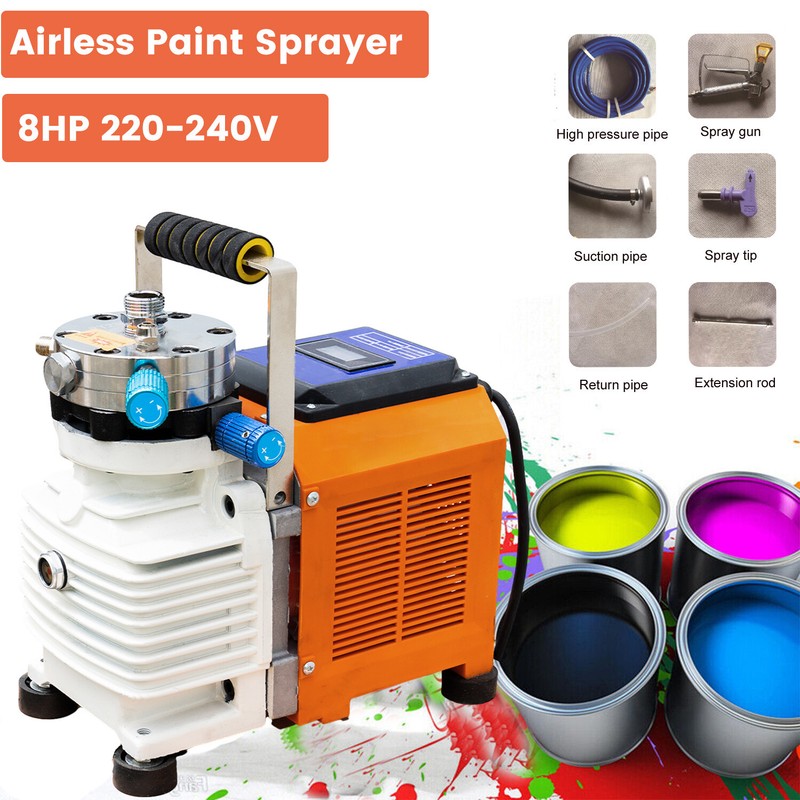 8HP High Pressure Airless Paint Sprayer,48L/min,6000W High Efficiency 220-240V