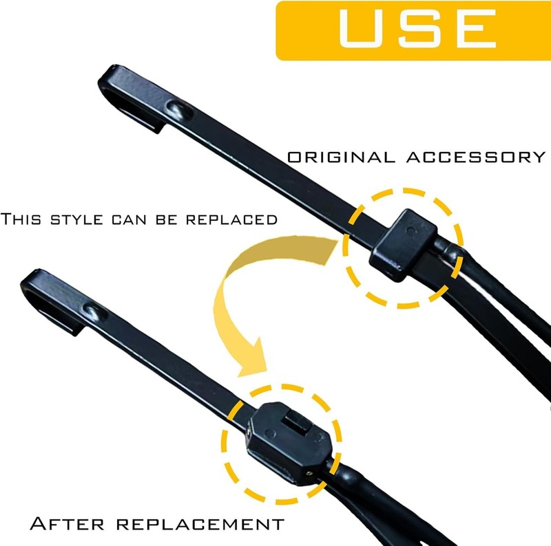 2-Piece Front Windshield Washer Nozzles, Adjustable 4-Way Spray Arm Type, Univer gallery
