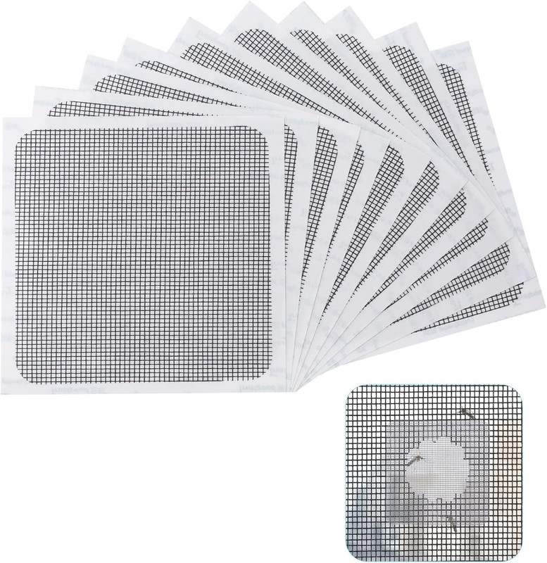 10 Sheets Window Screen Patches Repair Kit, Repair for Window and Door Tears Hol