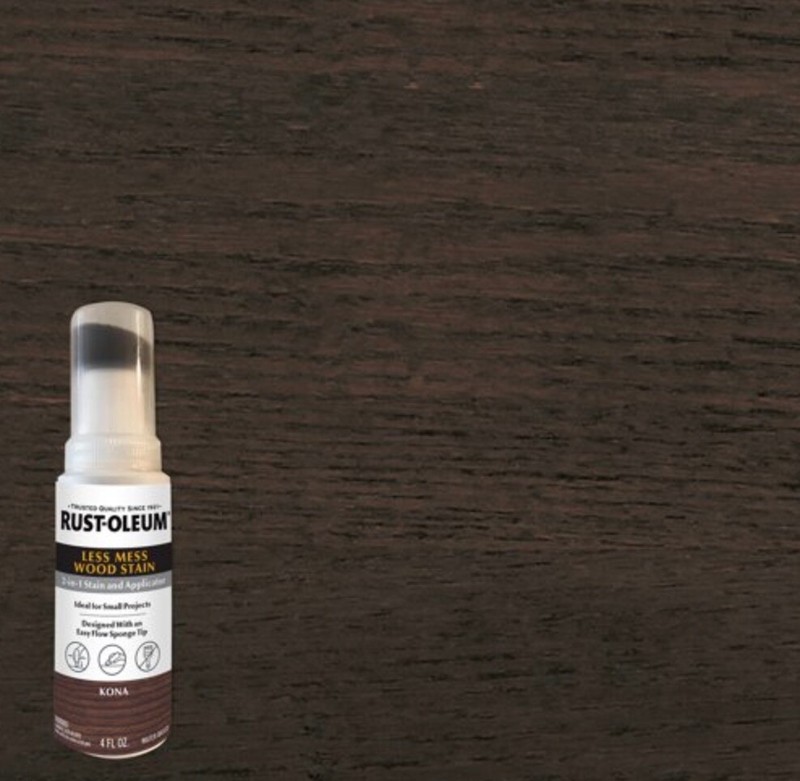 Rust-Oleum 2-in-1 Stain and Applicator, Kona Brown, 4 Fl. Oz, Sponge Tip