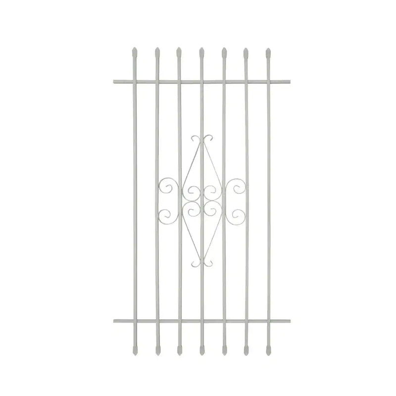 30 In. X 54 In. White Spear Point Window Bar