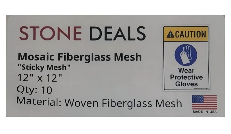 Mosaic STICKY Mesh for Back Mounted Tile 12″x12″ *10 Count* Manufacturer Direct!