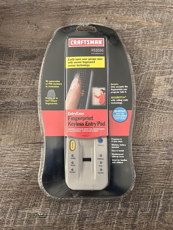 Craftsman EntryEase Fingerprint Keyless Entry Pad (953555) Battery Operated