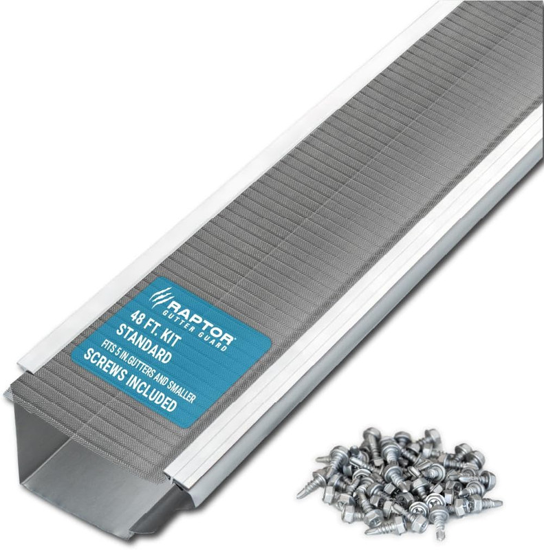 48 ft. Stainless Steel Micro-Mesh Gutter Protection Kit for 5 in. Gutters