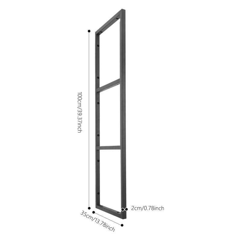 3-tier Rectangular Shelf Bracket, Wall/ Floor/ Ceiling Mount Storage Shelving gallery