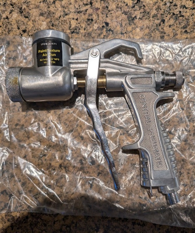 Central Pneumatic Texture Spray Gun #66103 “Paint Sprayer Gun ONLY-#02471”